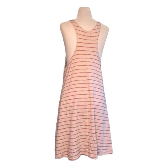Lou & Grey Striped Racerback Mini Dress Cream Red Knit Sleeveless L - Picture 3 of 7